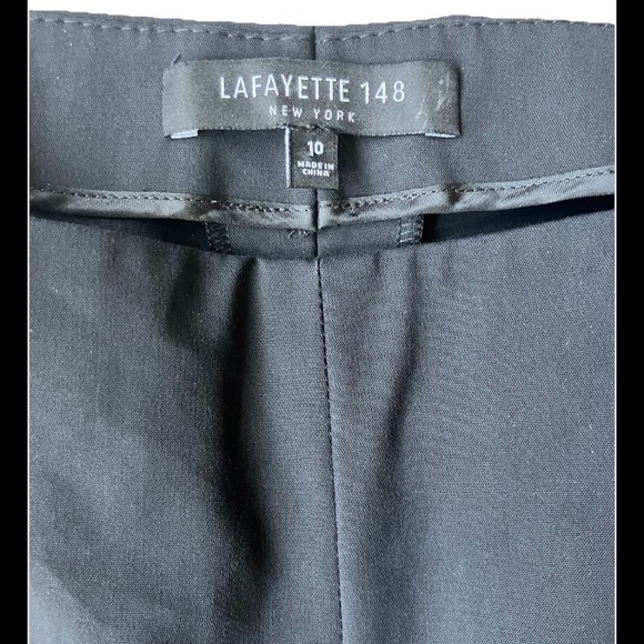 Lafayette 148 Stanton twill PANTS in black ankle Length LOVELY! size:10 EUC - Picture 6 of 6